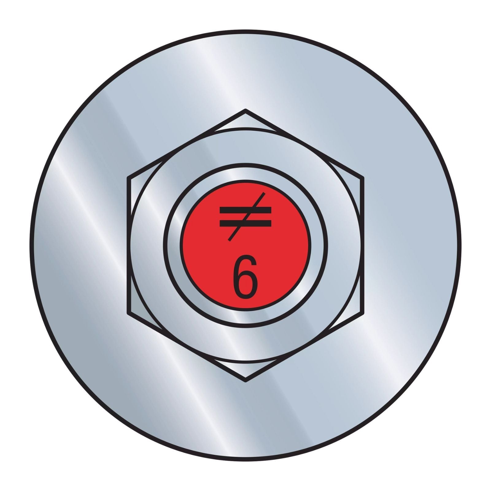 Illustration of Simpson Strong-Tie 1/2" x 6" RFB Grade 105 Retrofit Foundation Anchor Bolt - Hot Dip Galvanized with red painted head