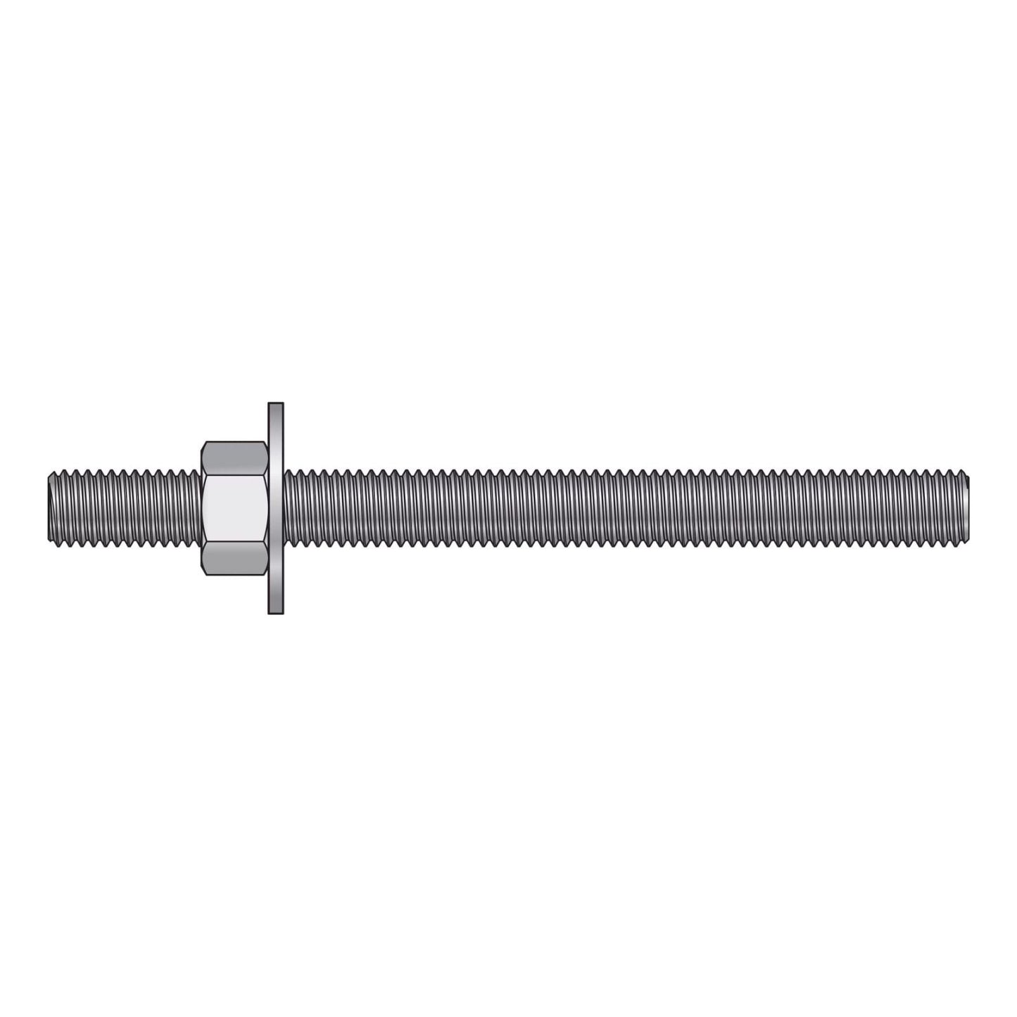 illustration of Simpson Strong-Tie 1/2" x 6" RFB Grade 105 Retrofit Foundation Anchor Bolt - Zinc Plated
