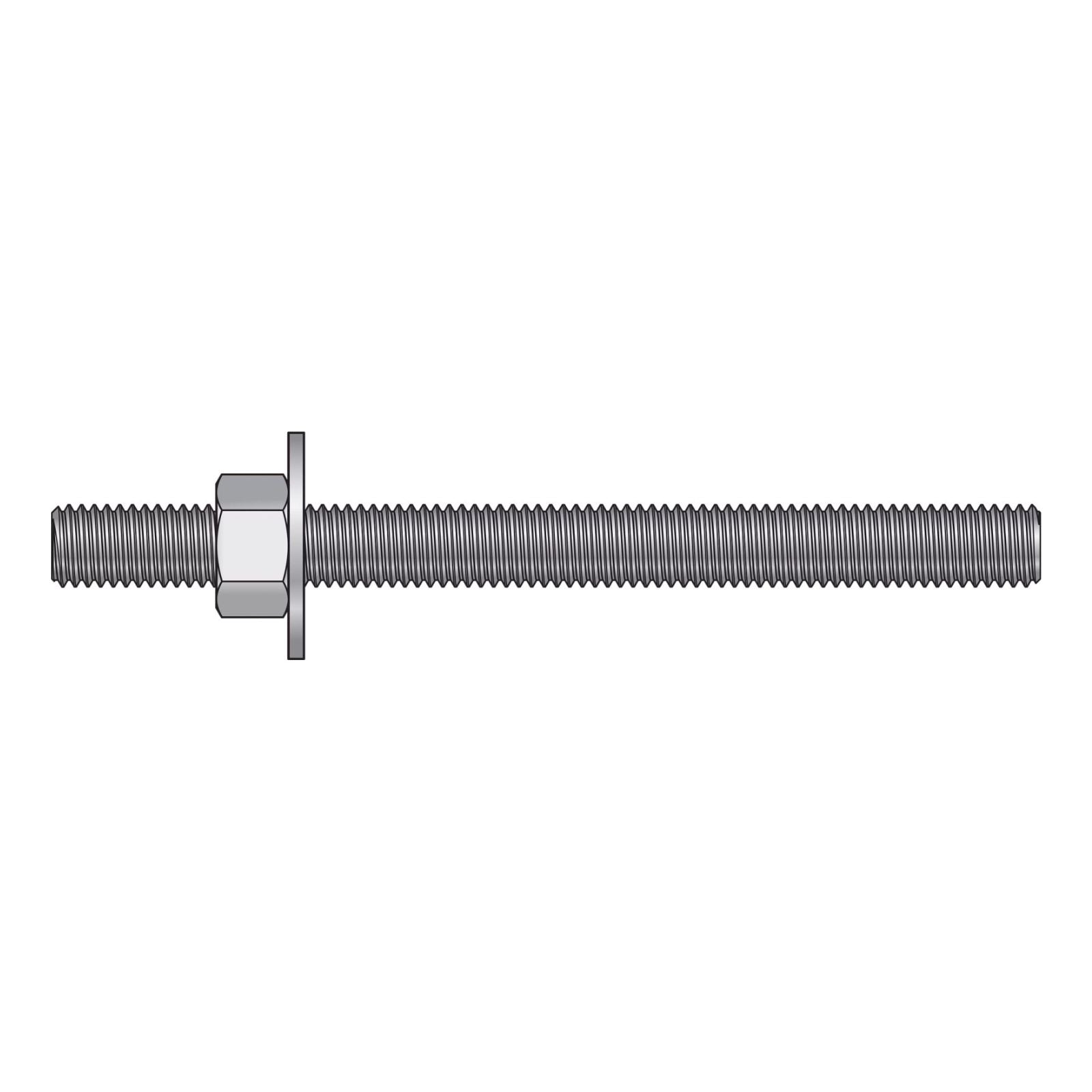 illustration of Simpson Strong-Tie 1/2" x 6" RFB Grade 105 Retrofit Foundation Anchor Bolt - Zinc Plated