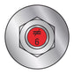 illustration of Simpson Strong-Tie 1/2" x 6" RFB Grade 105 Retrofit Foundation Anchor Bolt - Zinc Plated with red painted head