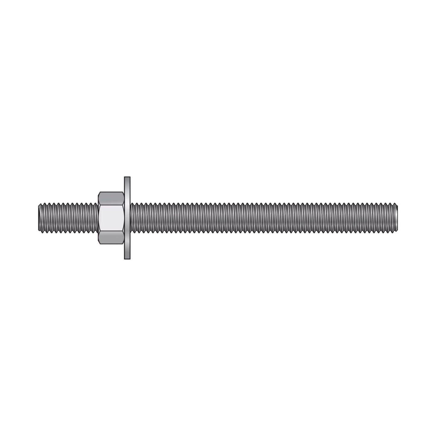 Illustration of Simpson Strong-Tie 1/2" x 6" RFB Grade 55 Retrofit Foundation Anchor Bolt -  Zinc Plated