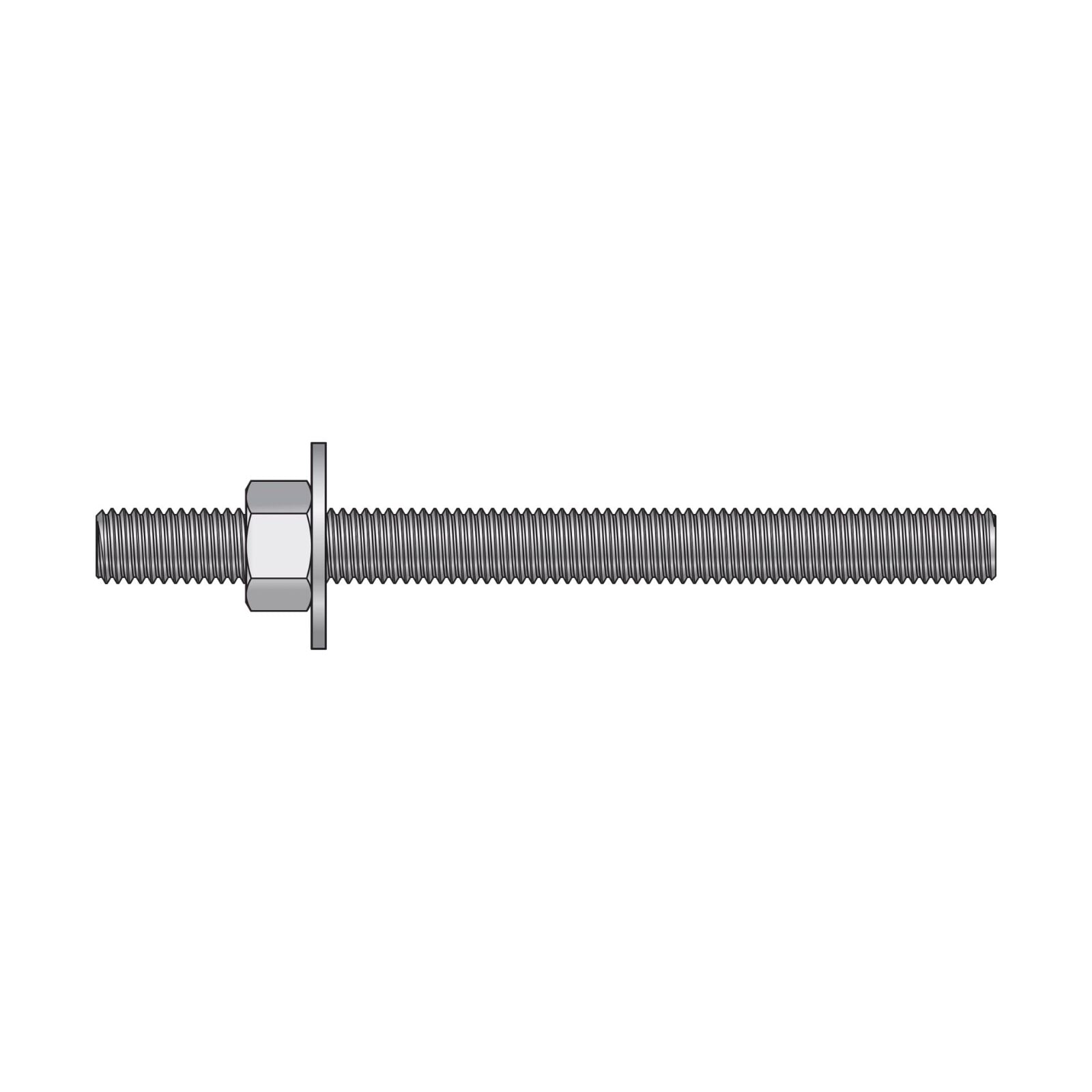 Illustration of Simpson Strong-Tie 1/2" x 6" RFB Grade 55 Retrofit Foundation Anchor Bolt -  Zinc Plated