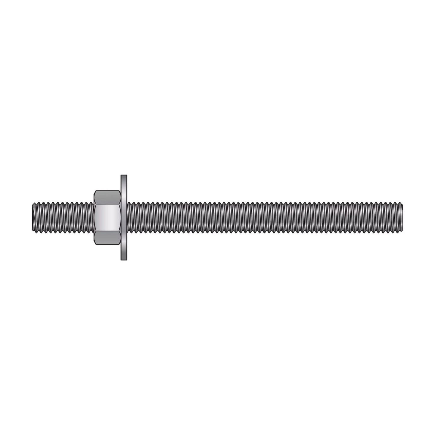 Illustrationt of Simpson Strong-Tie 1/2" x 6" RFB Retrofit Foundation Anchor Bolt - 304 Stainless Steel