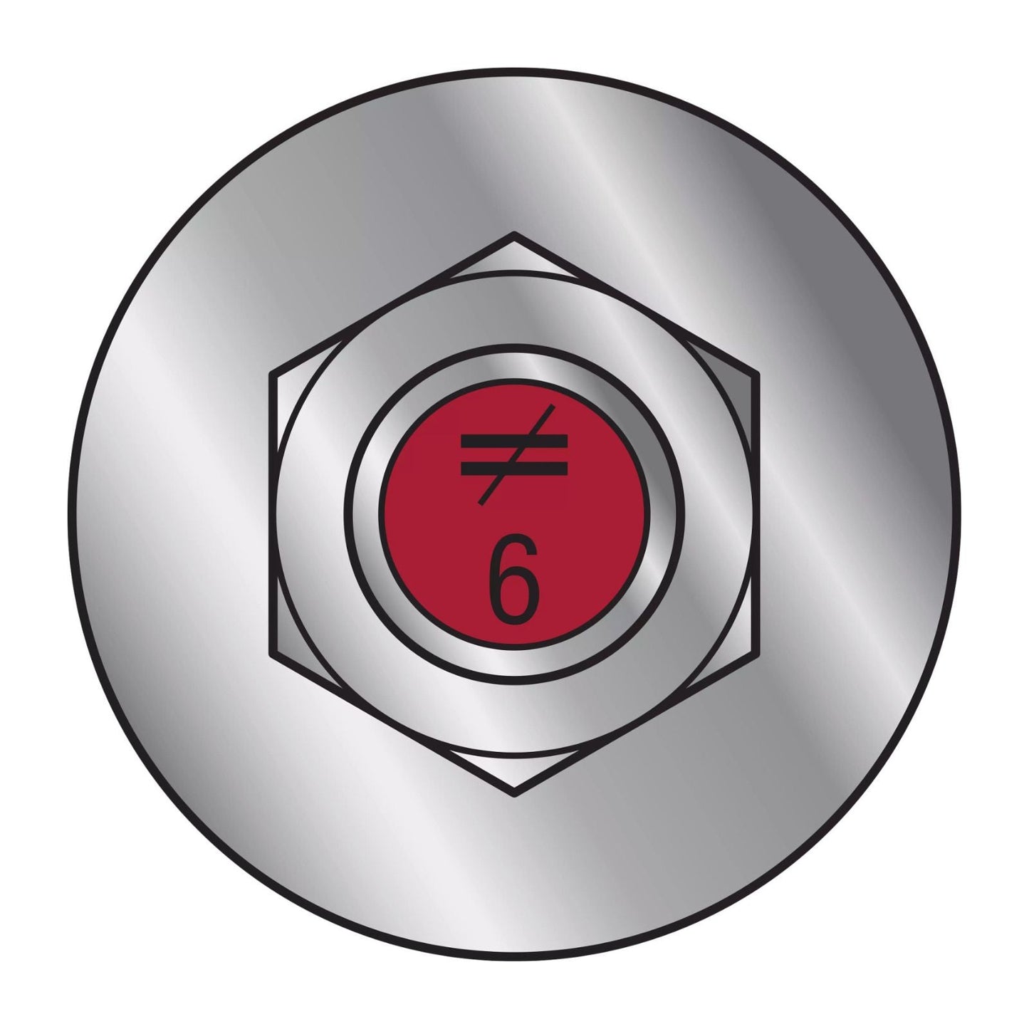Illustrationt of Simpson Strong-Tie 1/2" x 6" RFB Retrofit Foundation Anchor Bolt - 304 Stainless Steel with red painted head