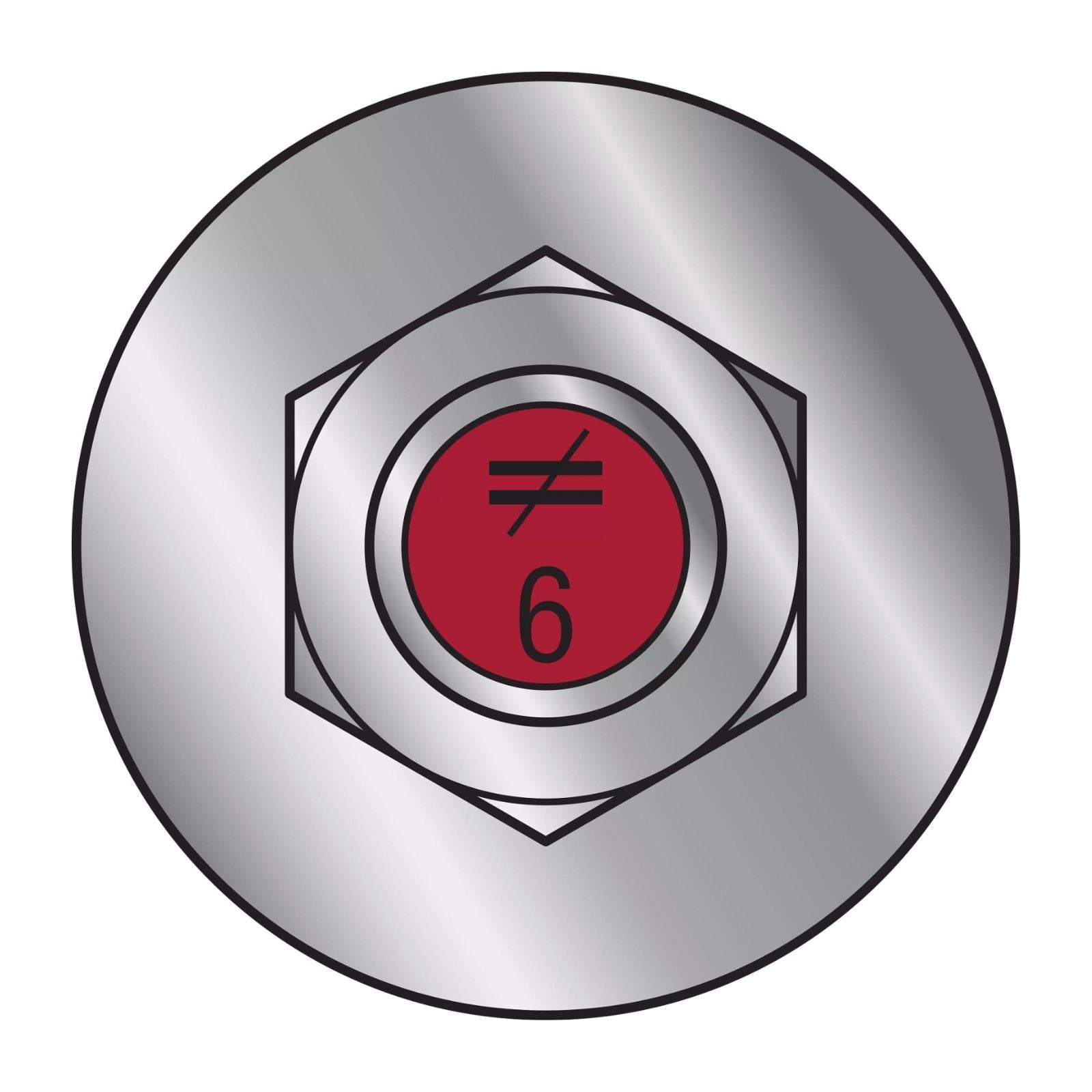 Illustrationt of Simpson Strong-Tie 1/2" x 6" RFB Retrofit Foundation Anchor Bolt - 304 Stainless Steel with red painted head