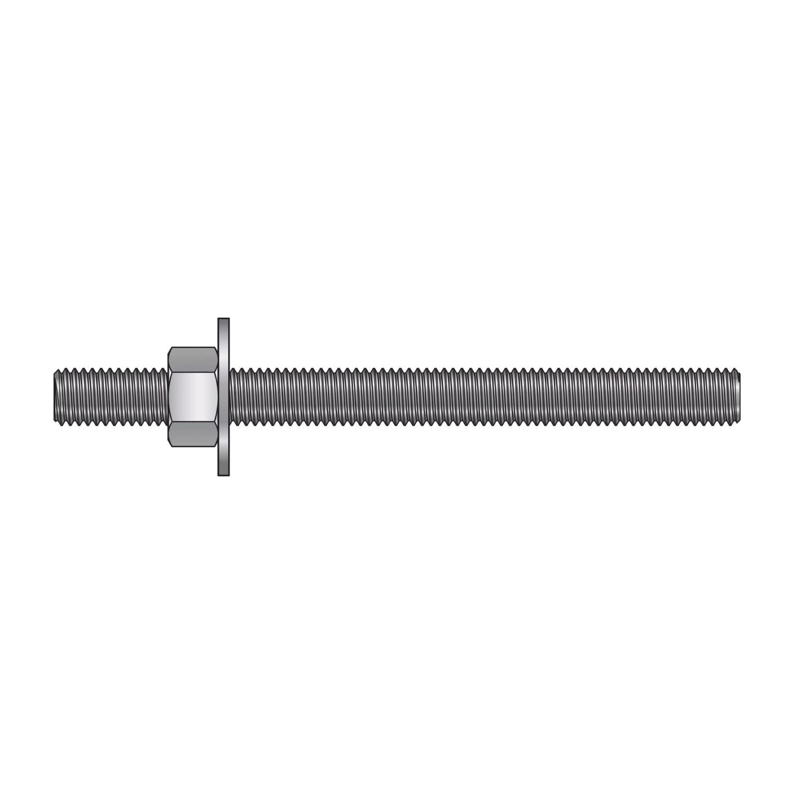 Illustration of Simpson Strong-Tie 1/2" x 6" RFB Retrofit Foundation Anchor Bolt - 316 Stainless Steel