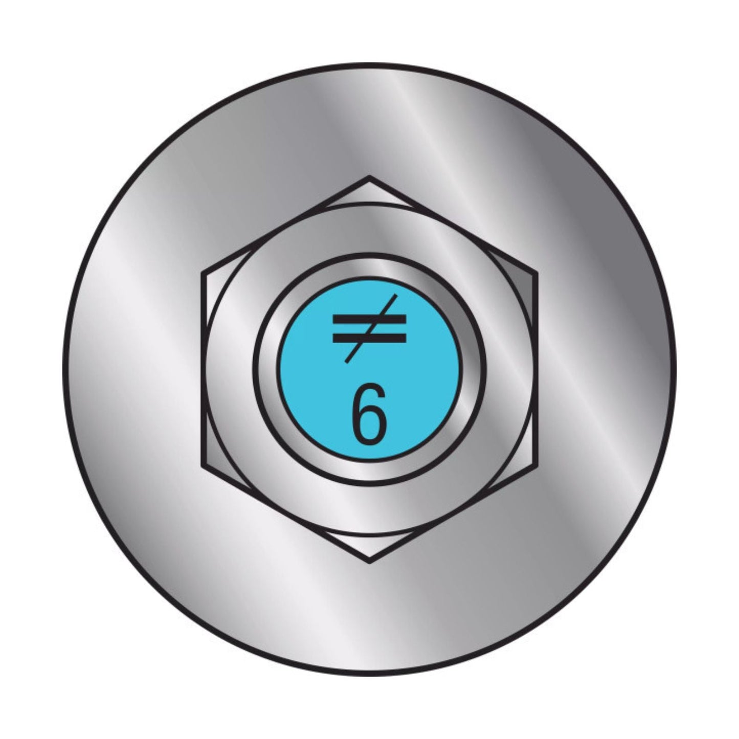 Illustration of Simpson Strong-Tie 1/2" x 6" RFB Retrofit Foundation Anchor Bolt - 316 Stainless Steel with blue painted head