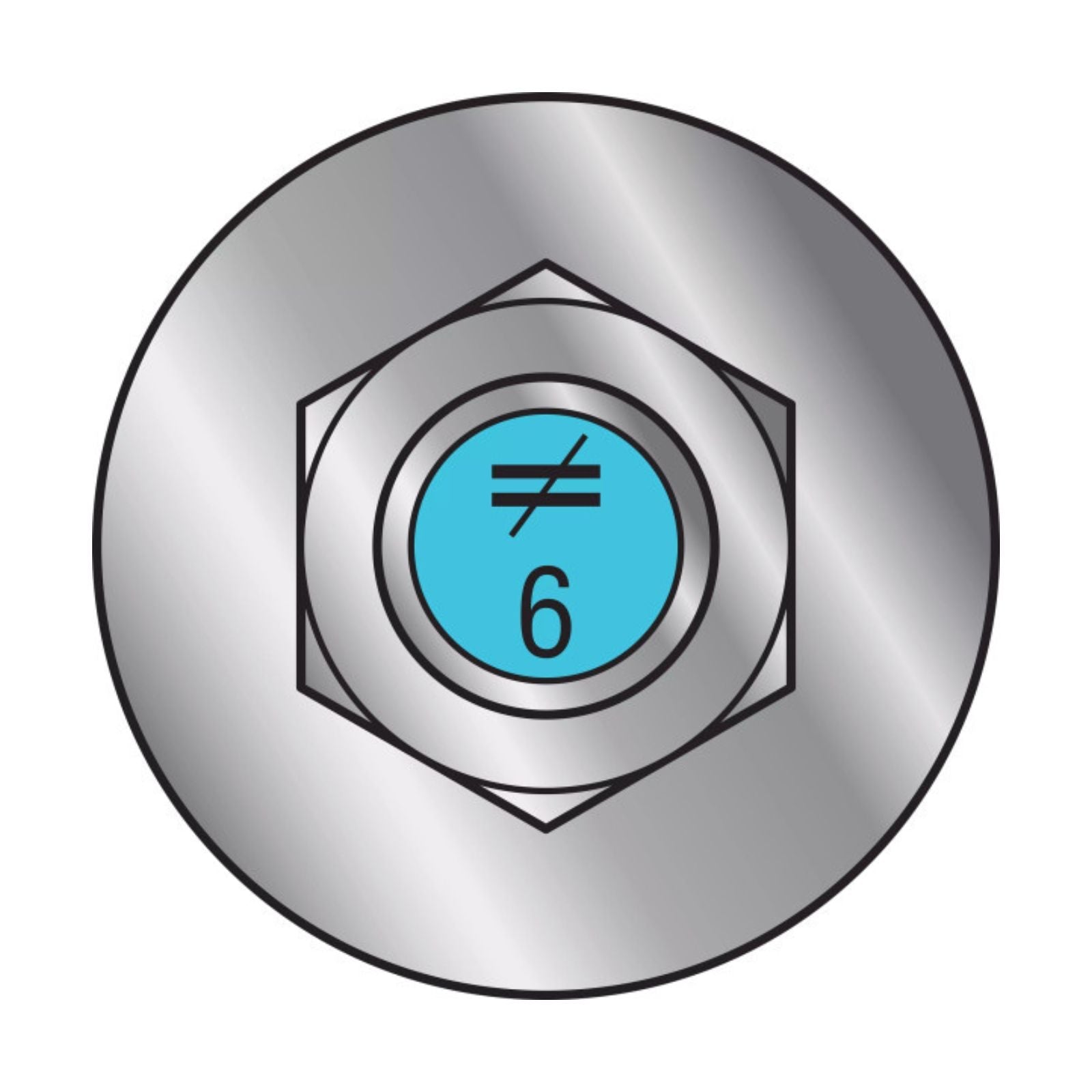 Illustration of Simpson Strong-Tie 1/2" x 6" RFB Retrofit Foundation Anchor Bolt - 316 Stainless Steel with blue painted head