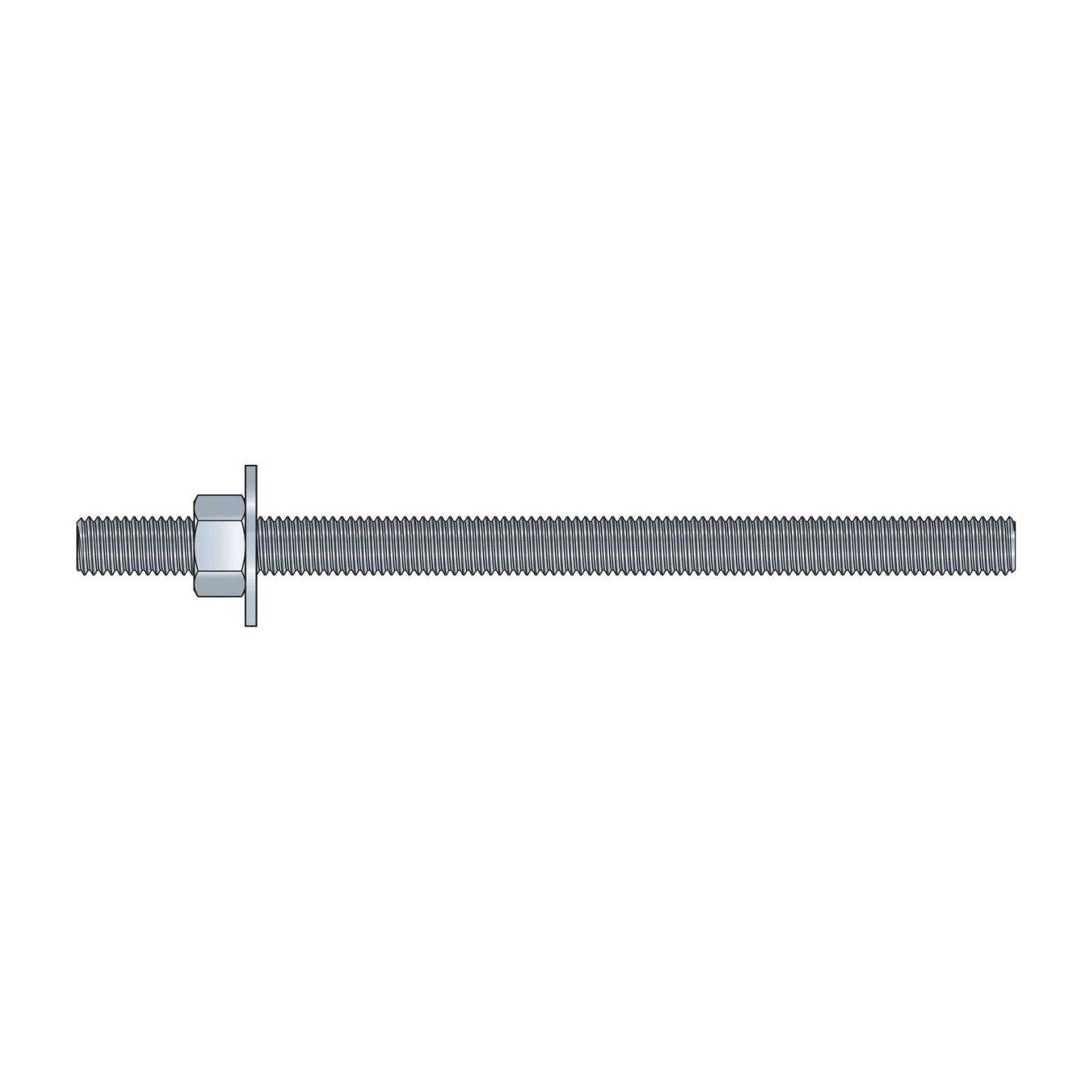 Illustration of Simpson Strong-Tie 1/2" x 8" RFB Grade 105 Retrofit Foundation Anchor Bolt - Hot Dip Galvanized