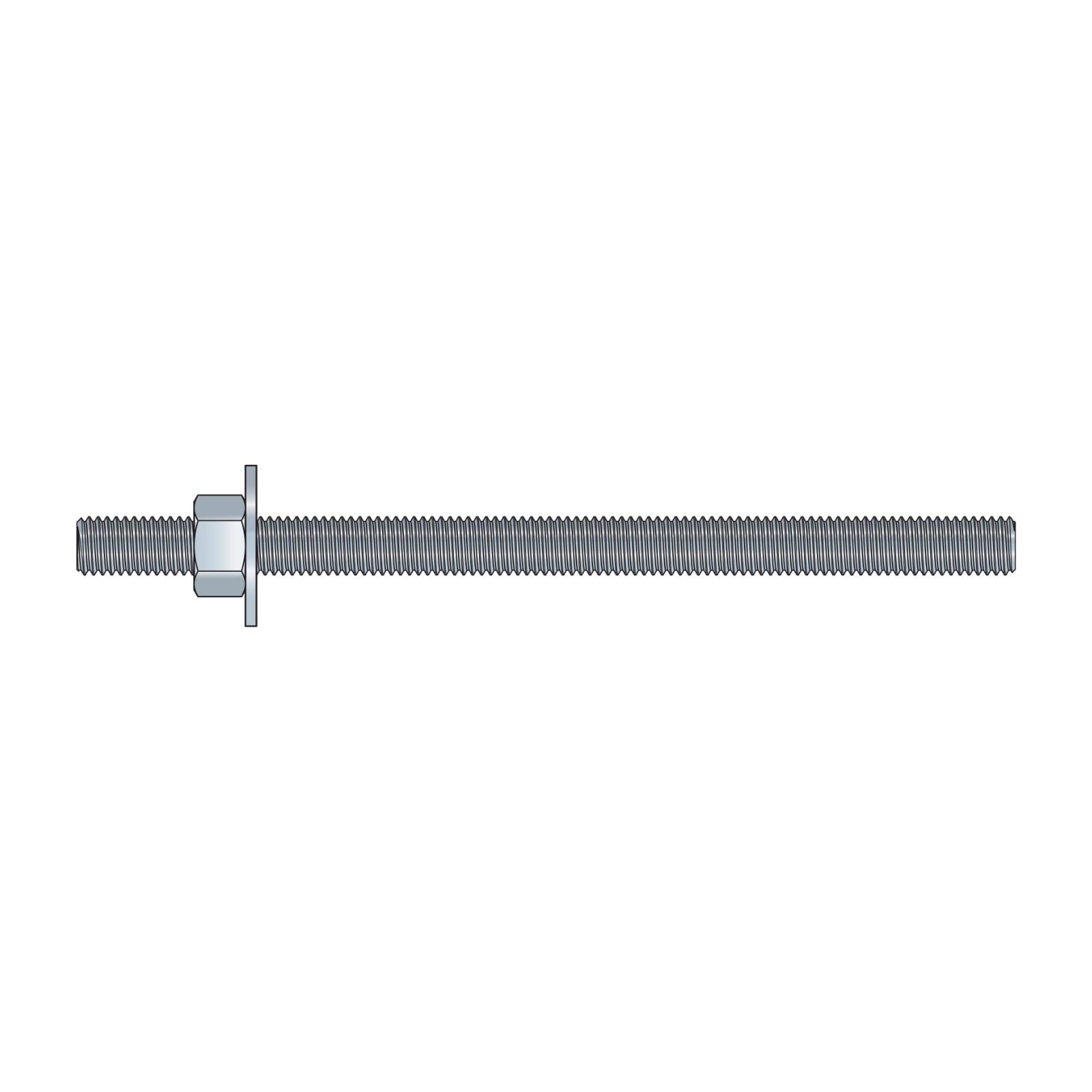 Illustration of Simpson Strong-Tie 1/2" x 8" RFB Grade 105 Retrofit Foundation Anchor Bolt - Hot Dip Galvanized