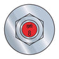 Illustration of Simpson Strong-Tie 1/2" x 8" RFB Grade 105 Retrofit Foundation Anchor Bolt - Hot Dip Galvanized with red painted head