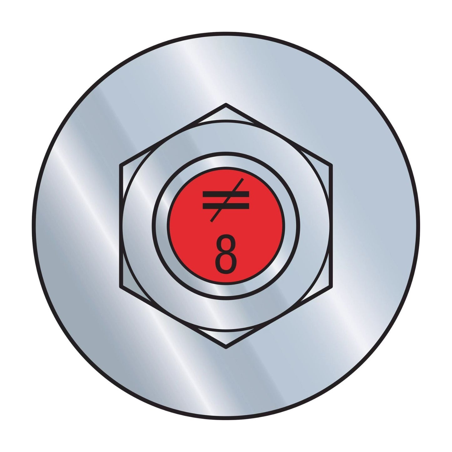 Illustration of Simpson Strong-Tie 1/2" x 8" RFB Grade 105 Retrofit Foundation Anchor Bolt - Hot Dip Galvanized with red painted head