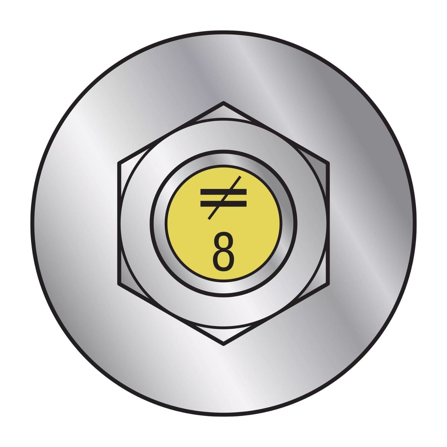 Illustration of Simpson Strong-Tie 1/2" x 8" RFB Grade 55 Retrofit Foundation Anchor Bolt - Zinc Plated with yellow painted head