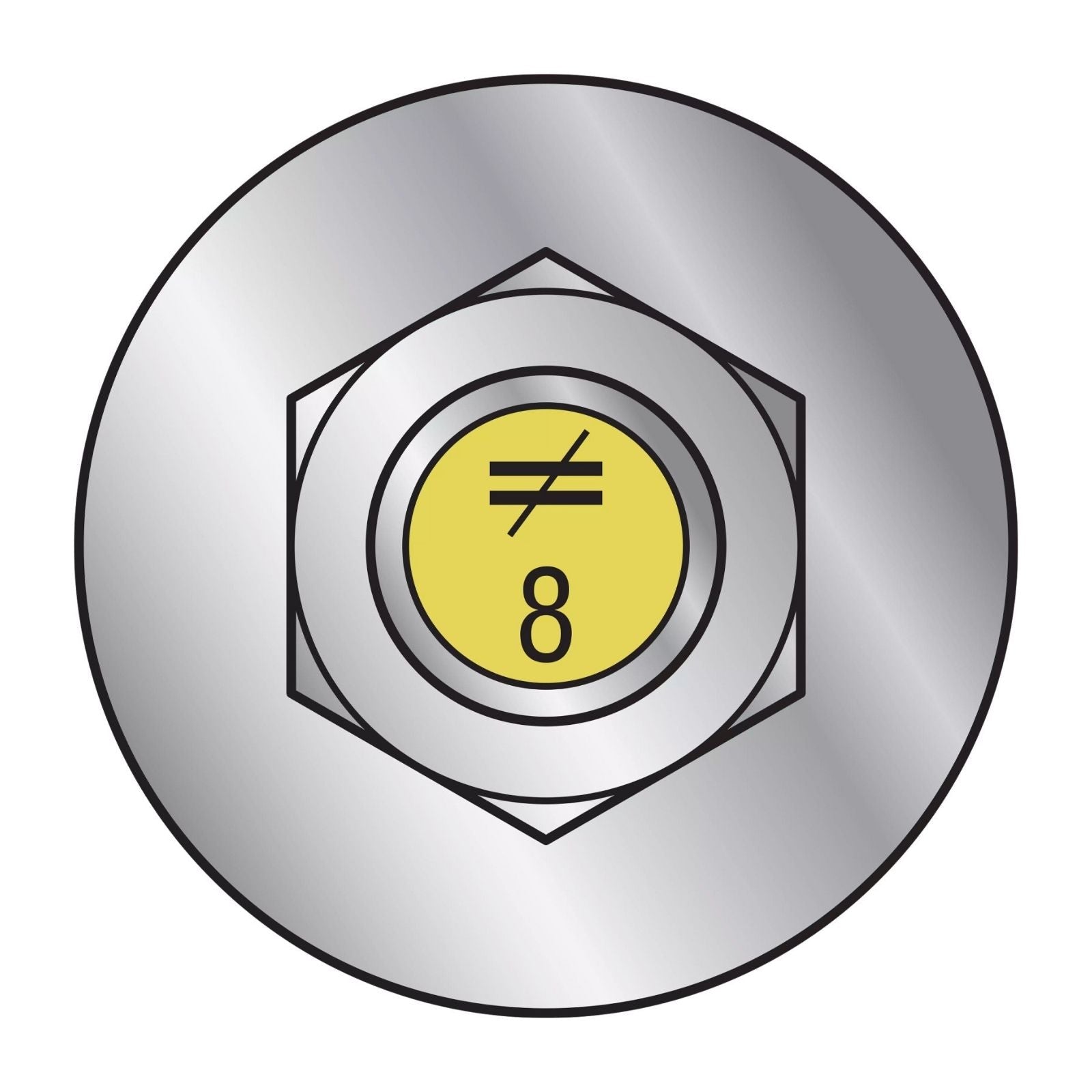Illustration of Simpson Strong-Tie 1/2" x 8" RFB Grade 55 Retrofit Foundation Anchor Bolt - Zinc Plated with yellow painted head