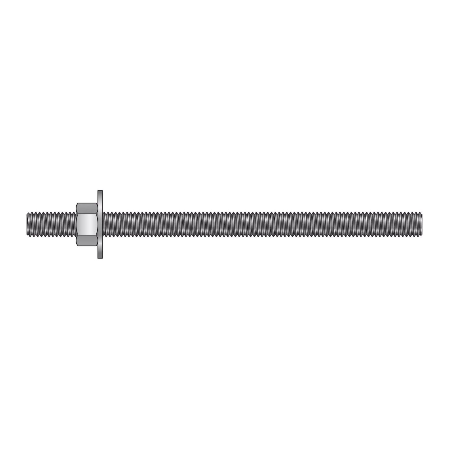Illustration of Simpson Strong-Tie 1/2" x 8" RFB Retrofit Foundation Anchor Bolt - 304 Stainless Steel