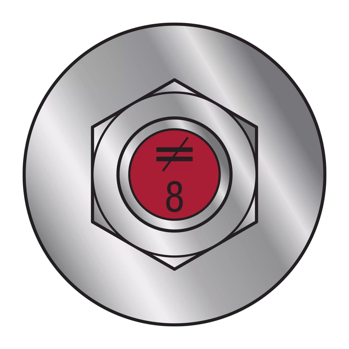 Illustration of Simpson Strong-Tie 1/2" x 8" RFB Retrofit Foundation Anchor Bolt - 304 Stainless Steel with red painted head