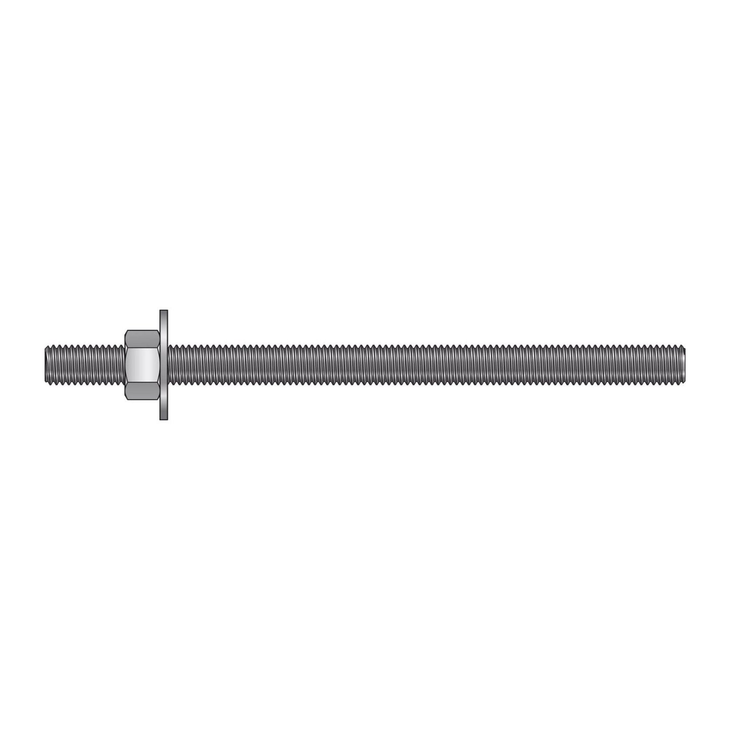 Illustration of Simpson Strong-Tie 1/2" x 8" RFB Retrofit Foundation Anchor Bolt - 316 Stainless Steel