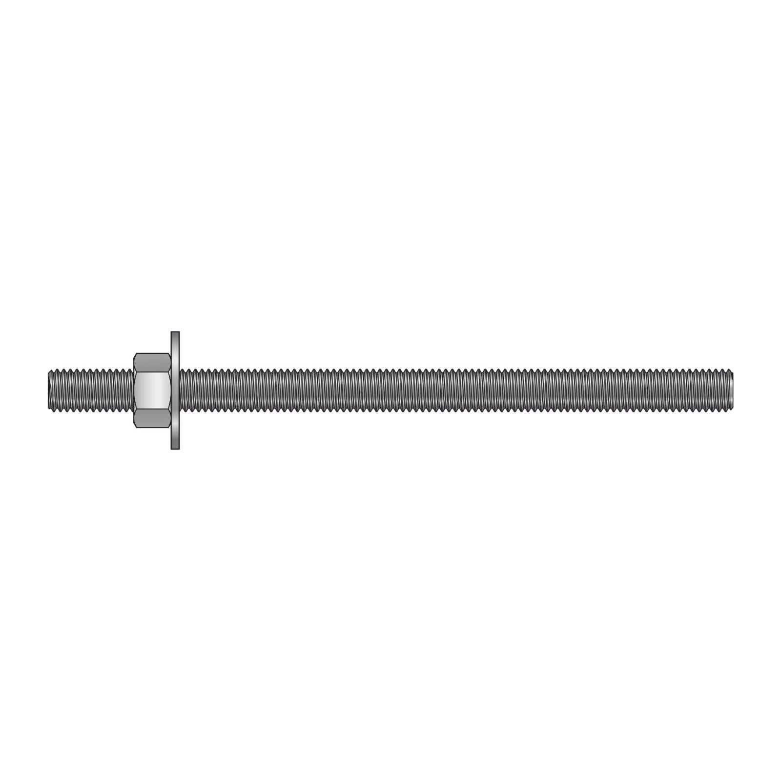 Illustration of Simpson Strong-Tie 1/2" x 8" RFB Retrofit Foundation Anchor Bolt - 316 Stainless Steel