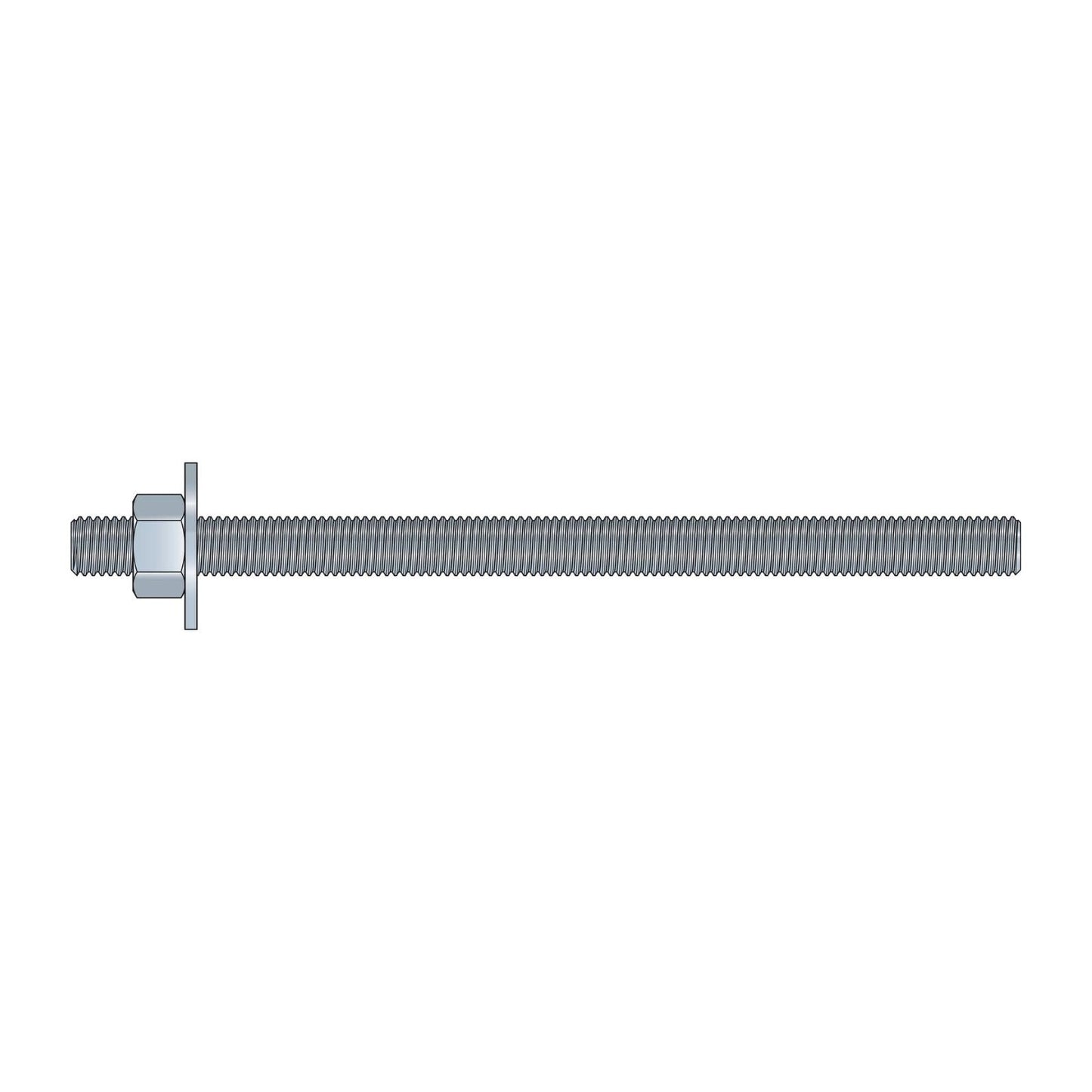 Illustration of Simpson Strong-Tie 5/8" x 10" RFB Grade 105 Retrofit Foundation Anchor Bolt - Zinc Plated