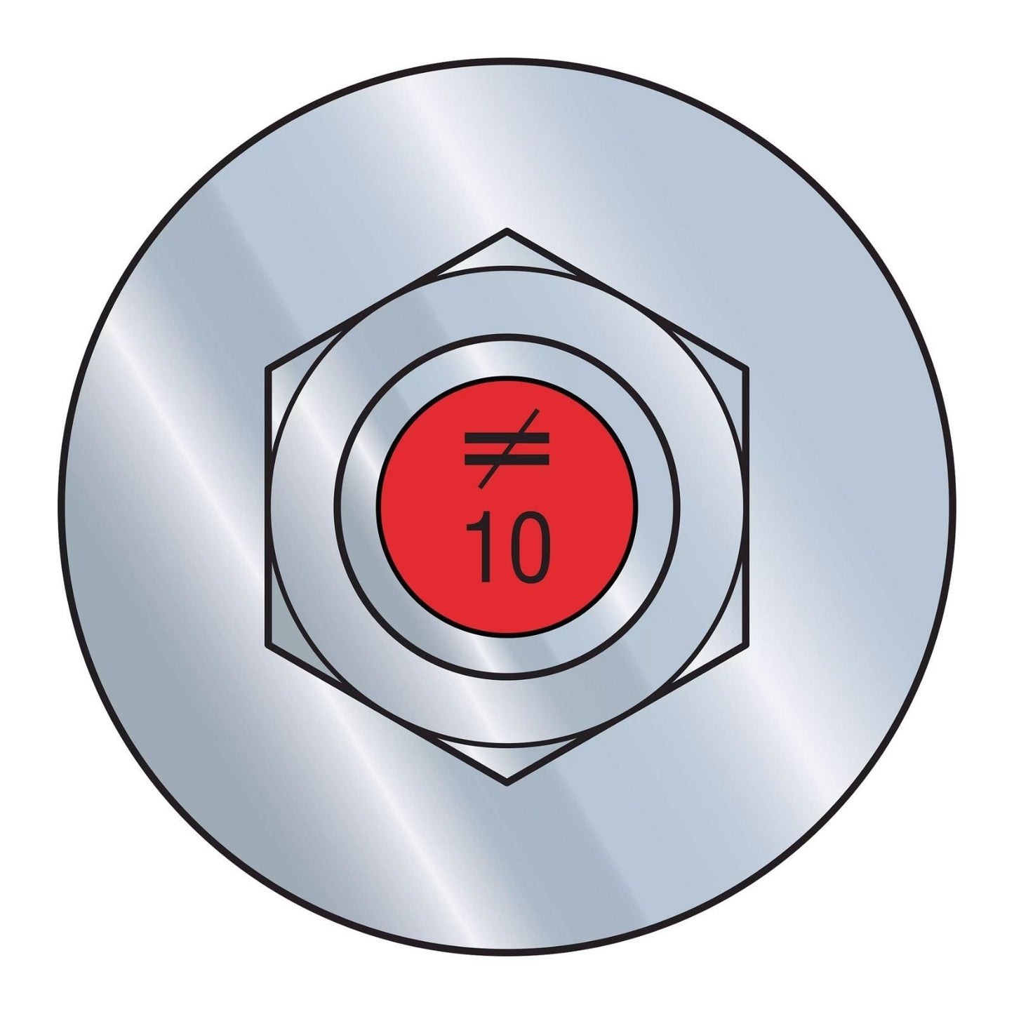 Illustration of Simpson Strong-Tie 5/8" x 10" RFB Grade 105 Retrofit Foundation Anchor Bolt - Zinc Plated with red painted head