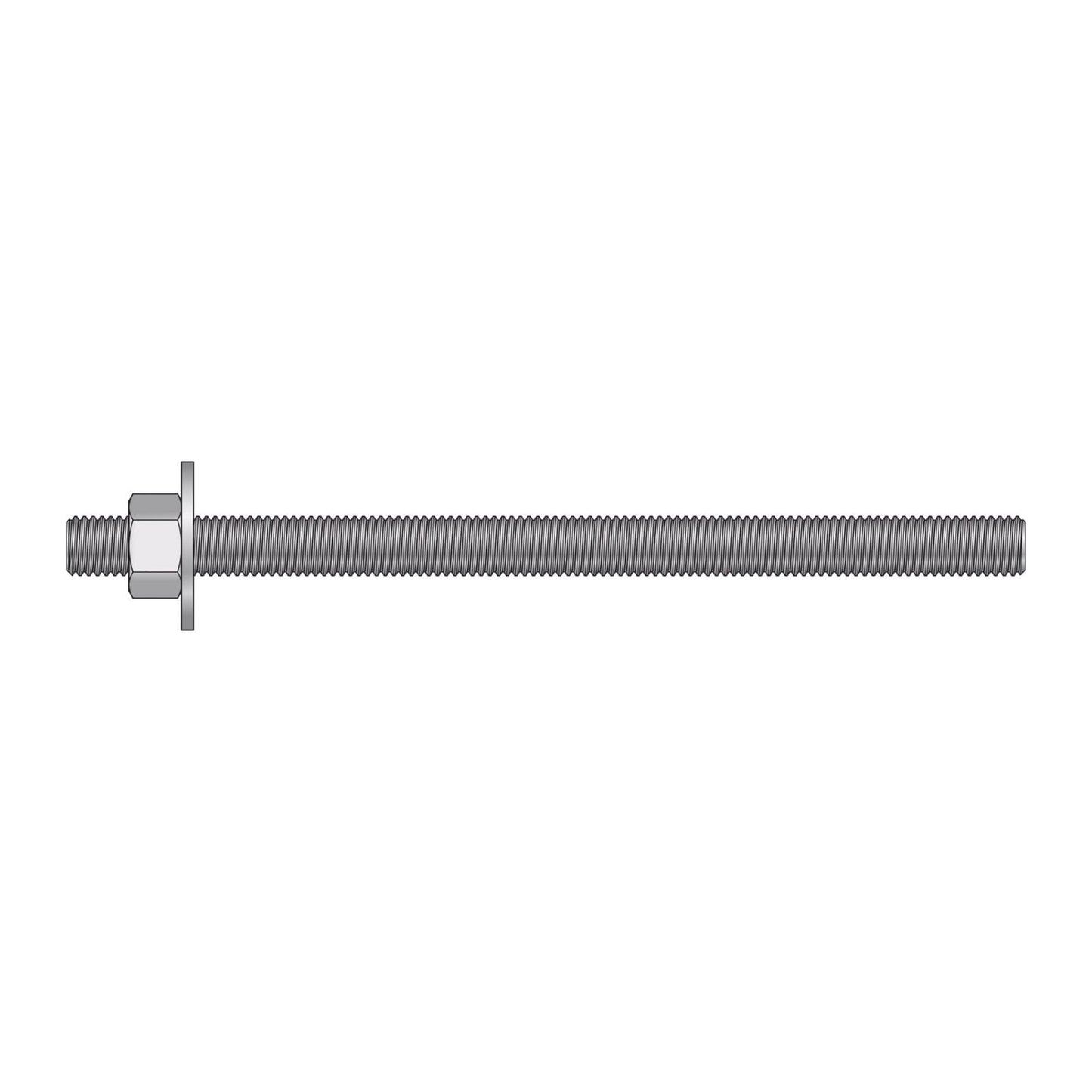 Illustration of Simpson Strong-Tie 5/8" x 10" RFB Grade 55 Retrofit Foundation Anchor Bolt - Zinc Plated