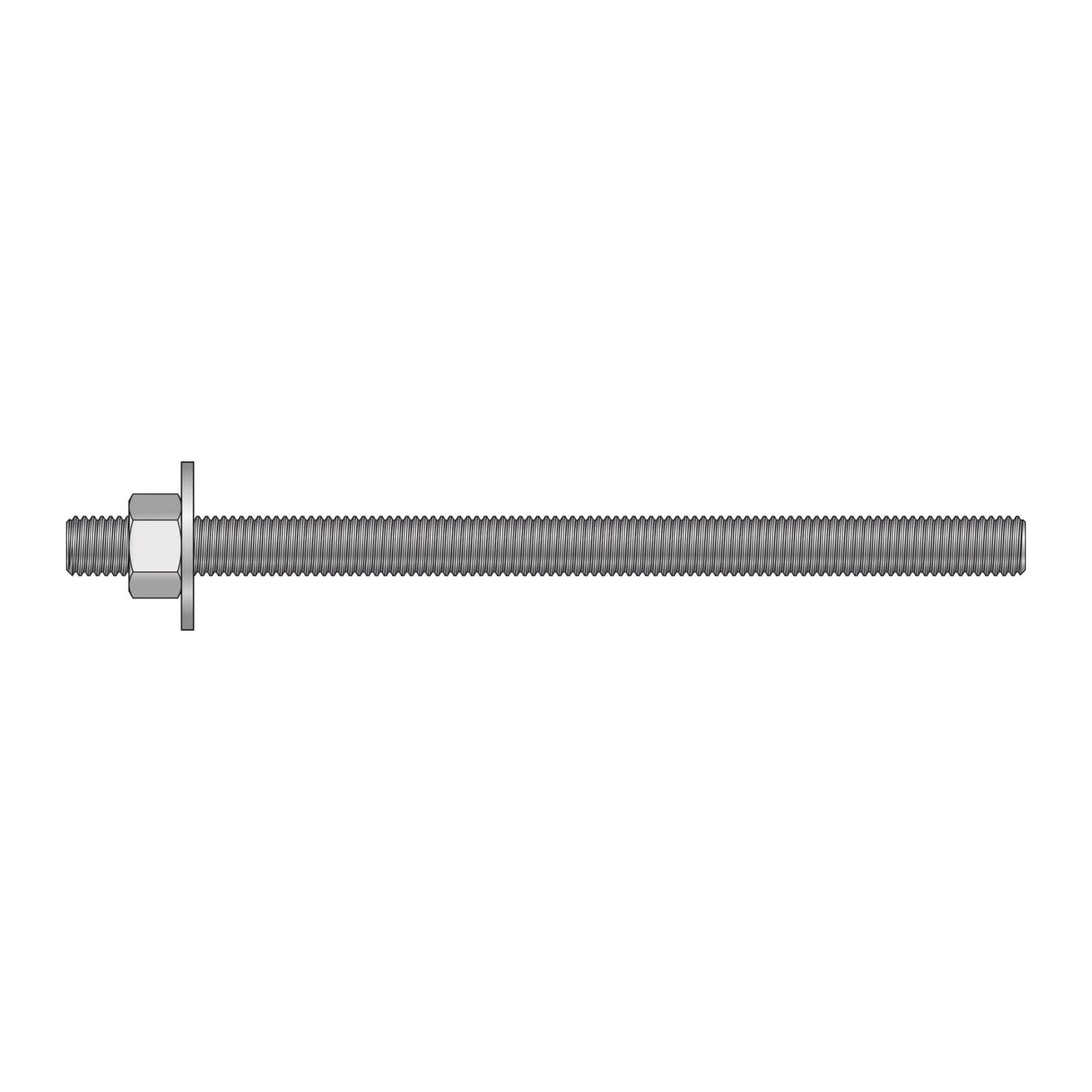 Illustration of Simpson Strong-Tie 5/8" x 10" RFB Grade 55 Retrofit Foundation Anchor Bolt - Zinc Plated