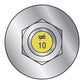 Illustration of Simpson Strong-Tie 5/8" x 10" RFB Grade 55 Retrofit Foundation Anchor Bolt - Zinc Plated with yellow painted head
