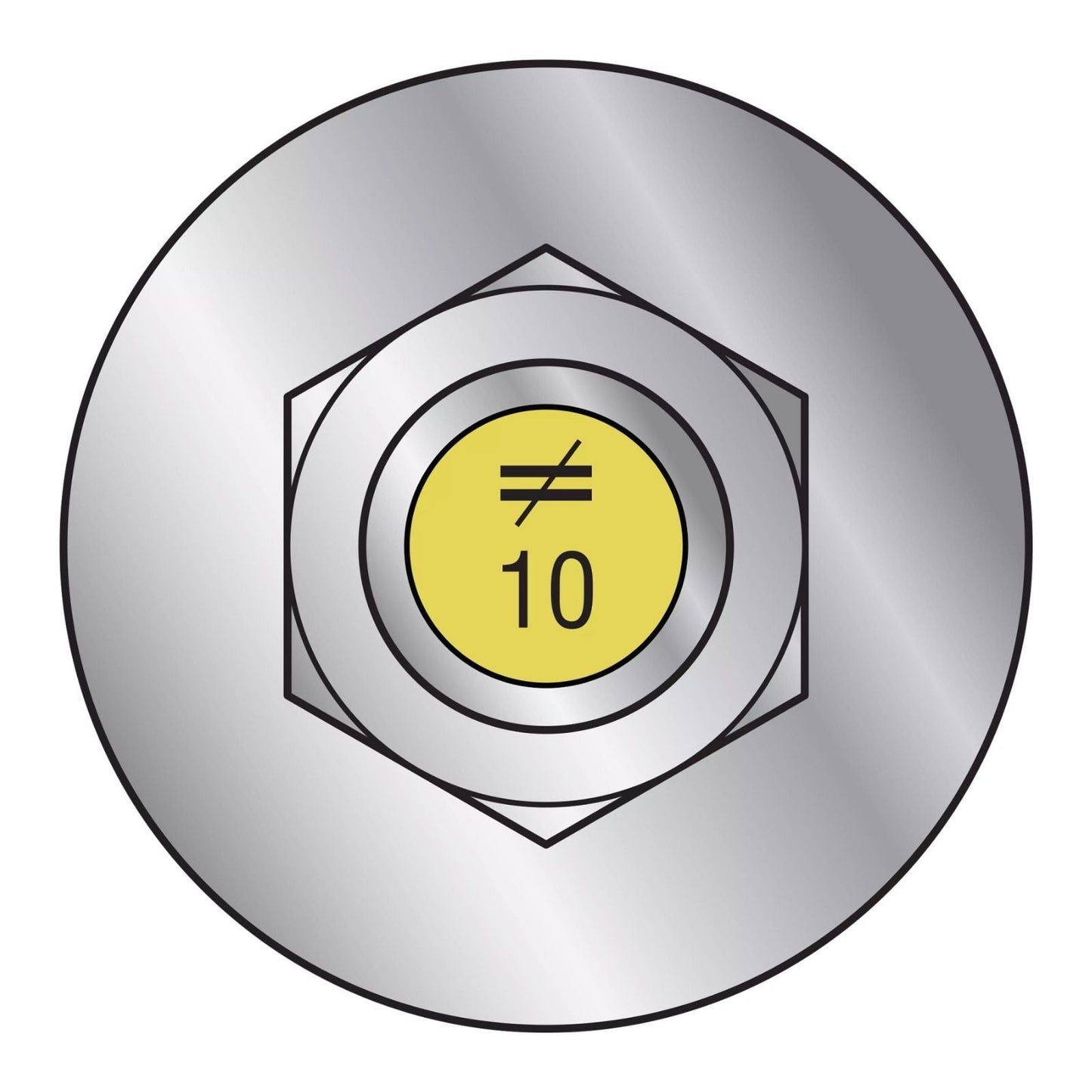 Illustration of Simpson Strong-Tie 5/8" x 10" RFB Grade 55 Retrofit Foundation Anchor Bolt - Zinc Plated with yellow painted head