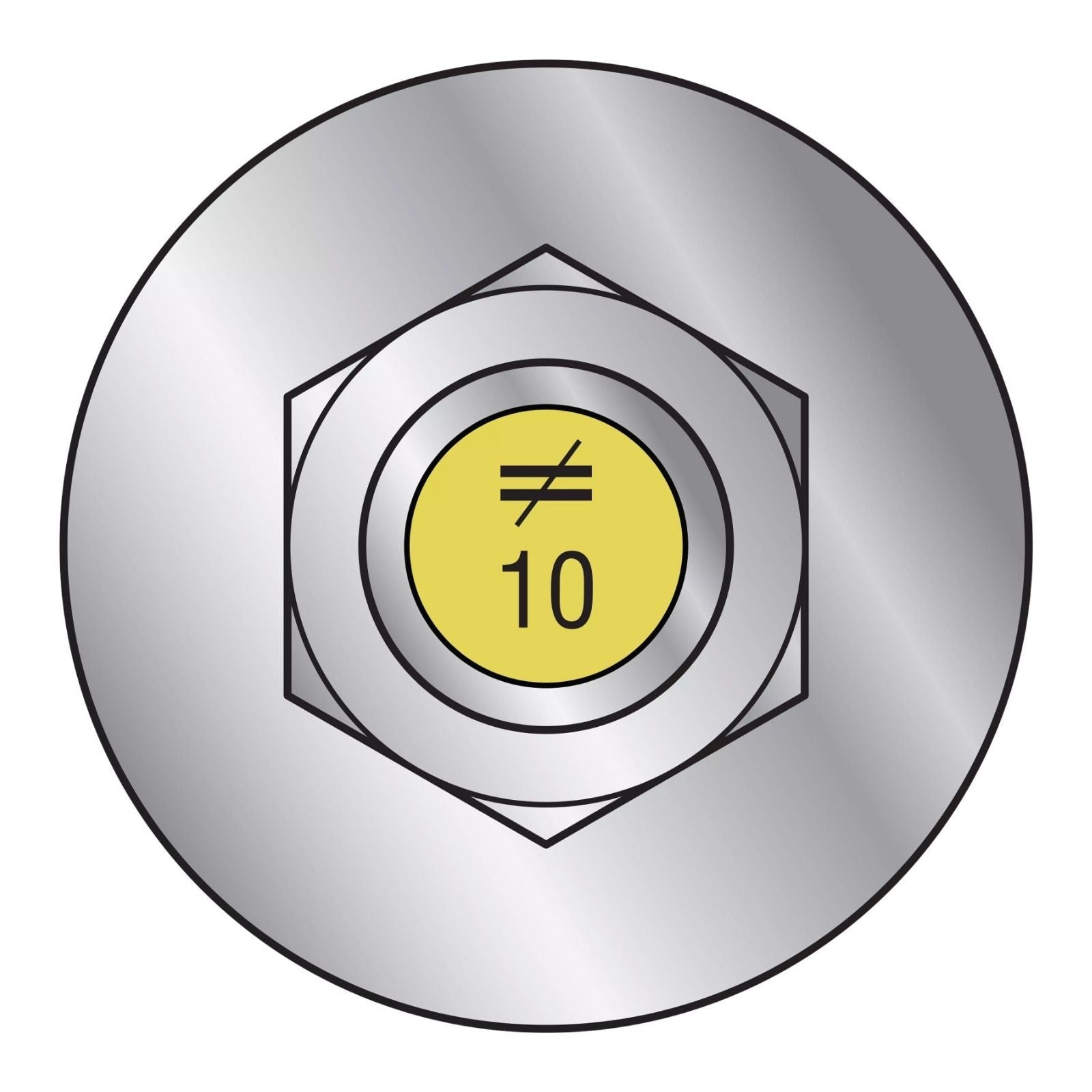 Illustration of Simpson Strong-Tie 5/8" x 10" RFB Grade 55 Retrofit Foundation Anchor Bolt - Zinc Plated with yellow painted head