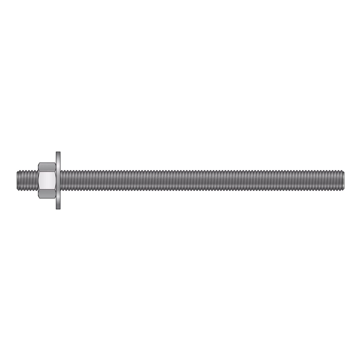 Illustration of Simpson Strong-Tie 5/8" x 10" RFB Retrofit Foundation Anchor Bolt - 316 Stainless Steel