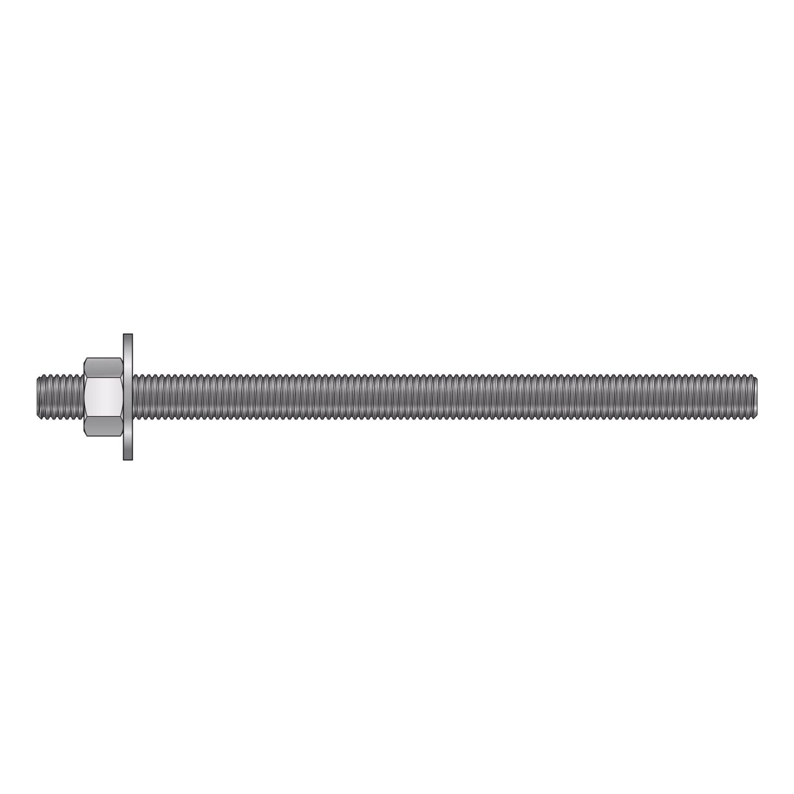 Illustration of Simpson Strong-Tie 5/8" x 10" RFB Retrofit Foundation Anchor Bolt - 316 Stainless Steel