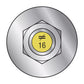 Illustration of Simpson Strong-Tie 5/8" x 16" RFB Grade 55 Retrofit Foundation Anchor Bolt - Zinc Plated with yellow painted head