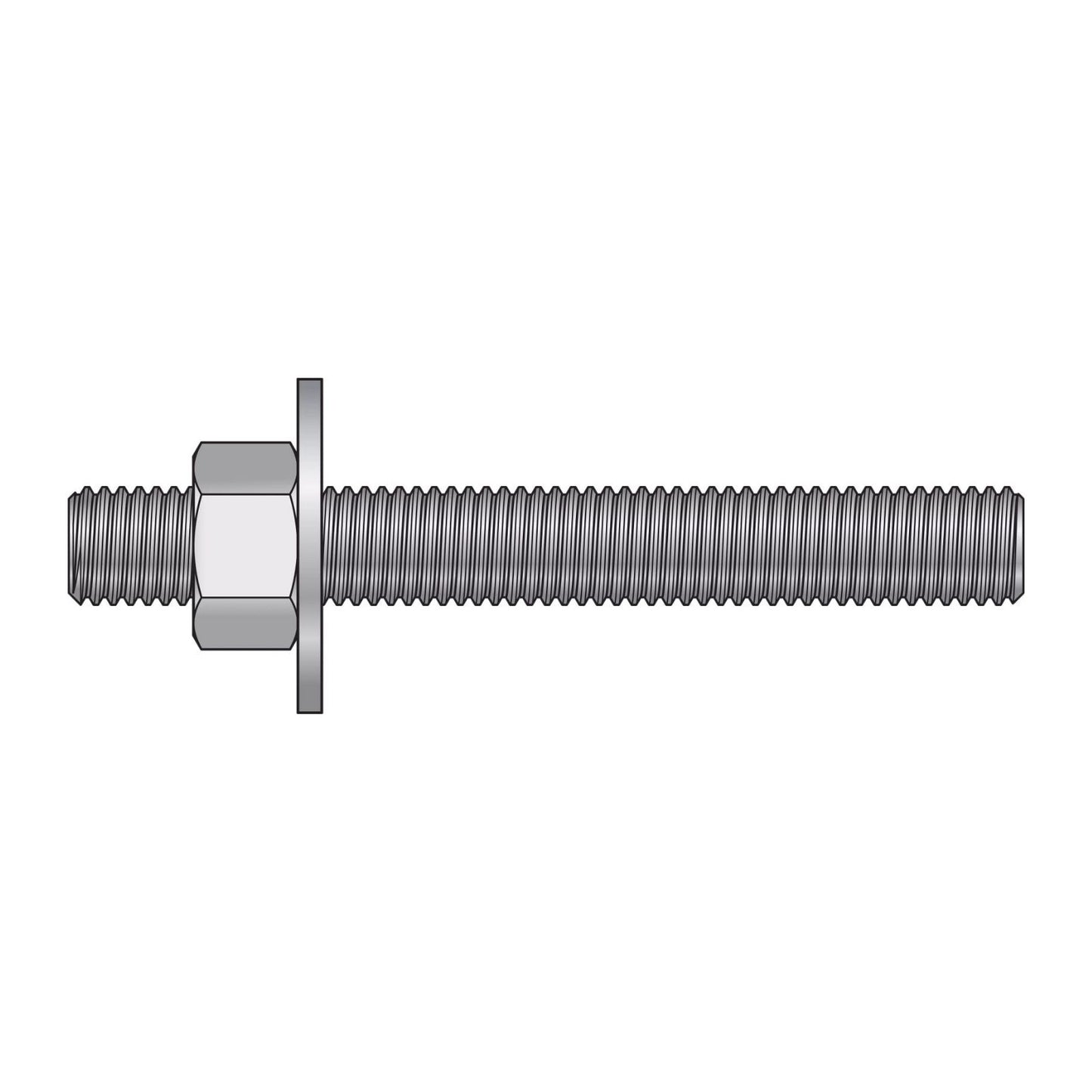 Illustration of Simpson Strong-Tie 5/8" x 5" RFB Grade 55 Retrofit Foundation Anchor Bolt - Zinc Plated