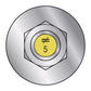 Illustration of Simpson Strong-Tie 5/8" x 5" RFB Grade 55 Retrofit Foundation Anchor Bolt - Zinc Plated with yellow painted head