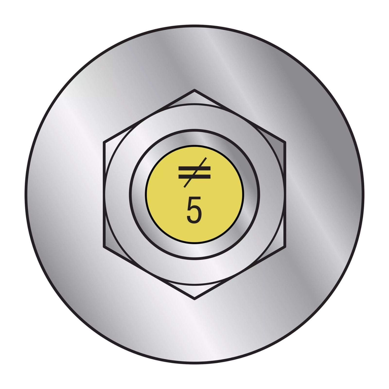 Illustration of Simpson Strong-Tie 5/8" x 5" RFB Grade 55 Retrofit Foundation Anchor Bolt - Zinc Plated with yellow painted head