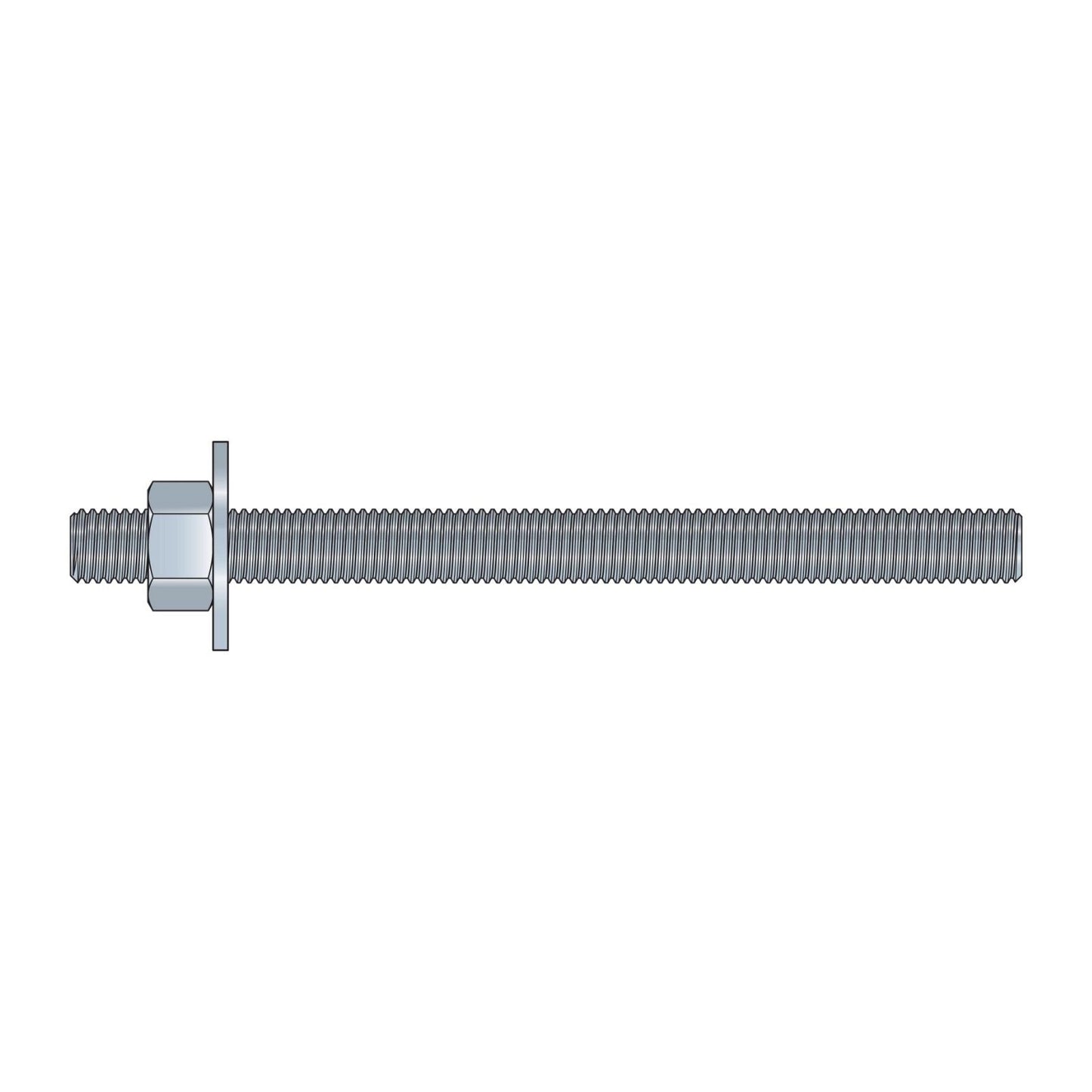 Illustration of Simpson Strong-Tie 5/8" x 8" RFB Grade 105 Retrofit Foundation Anchor Bolt - Hot Dip Galvanized