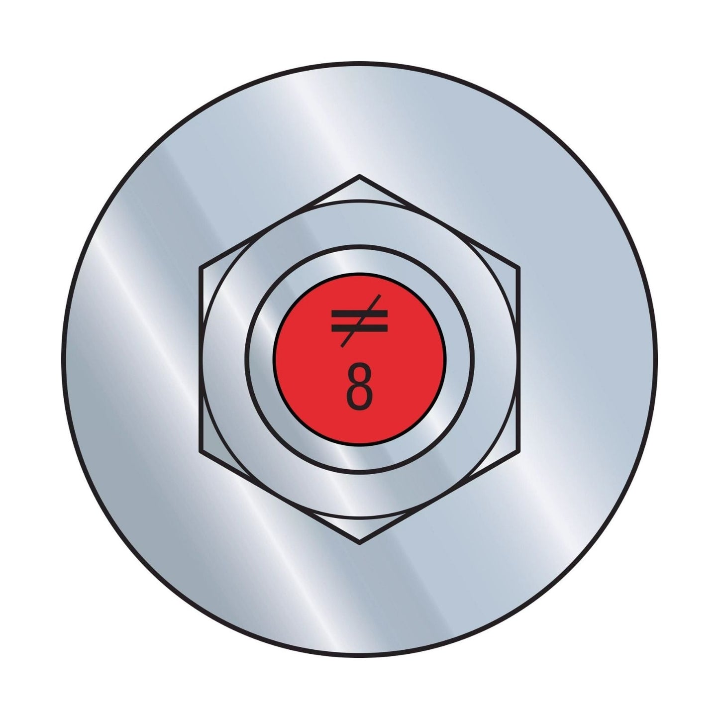 Illustration of Simpson Strong-Tie 5/8" x 8" RFB Grade 105 Retrofit Foundation Anchor Bolt - Hot Dip Galvanized with red painted head