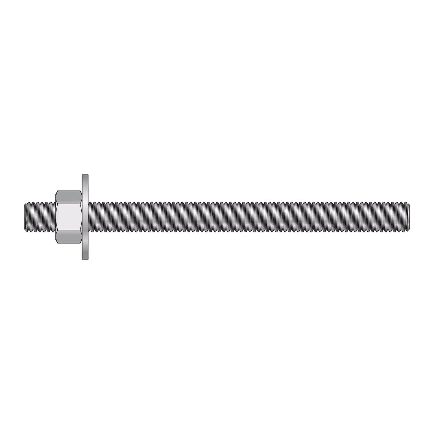 Illustration of Simpson Strong-Tie 5/8" x 8" RFB Grade 105 Retrofit Foundation Anchor Bolt - Zinc Plated
