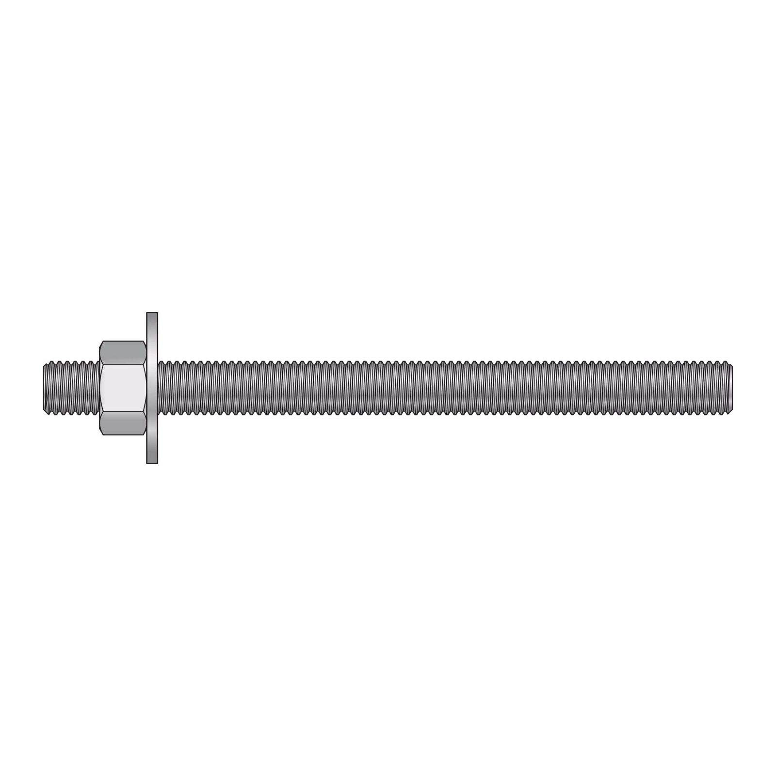 Illustration of Simpson Strong-Tie 5/8" x 8" RFB Grade 105 Retrofit Foundation Anchor Bolt - Zinc Plated