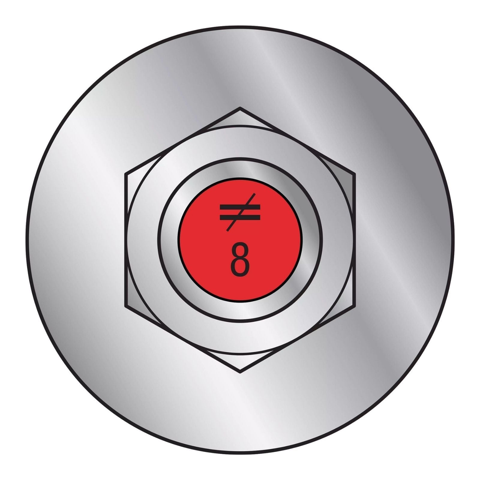 Illustration of Simpson Strong-Tie 5/8" x 8" RFB Grade 105 Retrofit Foundation Anchor Bolt - Zinc Plated with red painted head