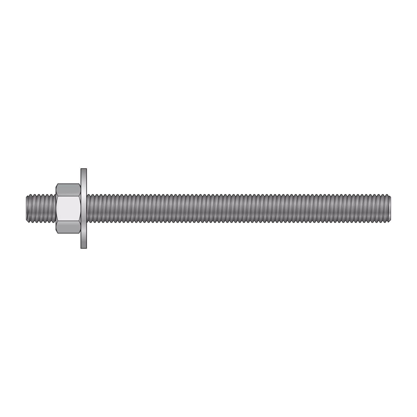 Illustration of Simpson Strong-Tie 5/8" x 8" RFB Grade 55 Retrofit Foundation Anchor Bolt - Zinc Plated