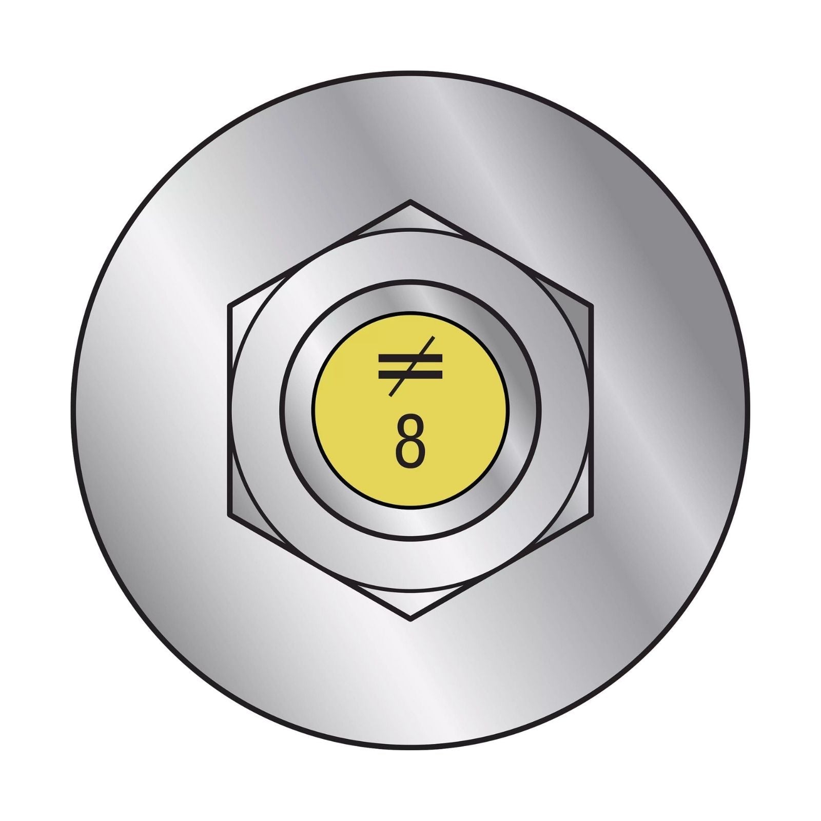 Illustration of Simpson Strong-Tie 5/8" x 8" RFB Grade 55 Retrofit Foundation Anchor Bolt - Zinc Plated with yellow painted head
