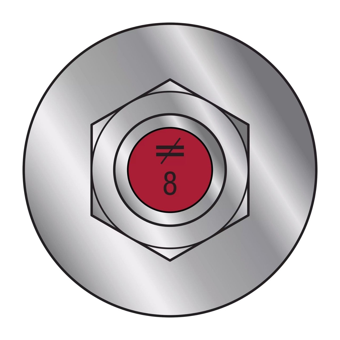 Illustration of Simpson Strong-Tie 5/8" x 8" RFB Retrofit Foundation Anchor Bolt - 304 Stainless Steel with red painted head
