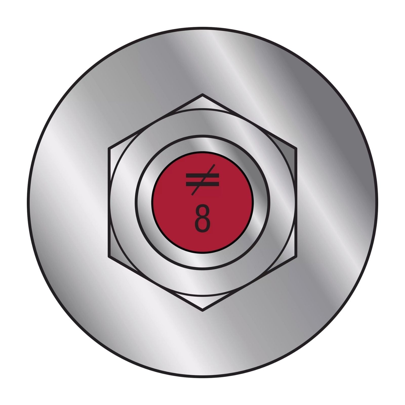 Illustration of Simpson Strong-Tie 5/8" x 8" RFB Retrofit Foundation Anchor Bolt - 304 Stainless Steel with red painted head