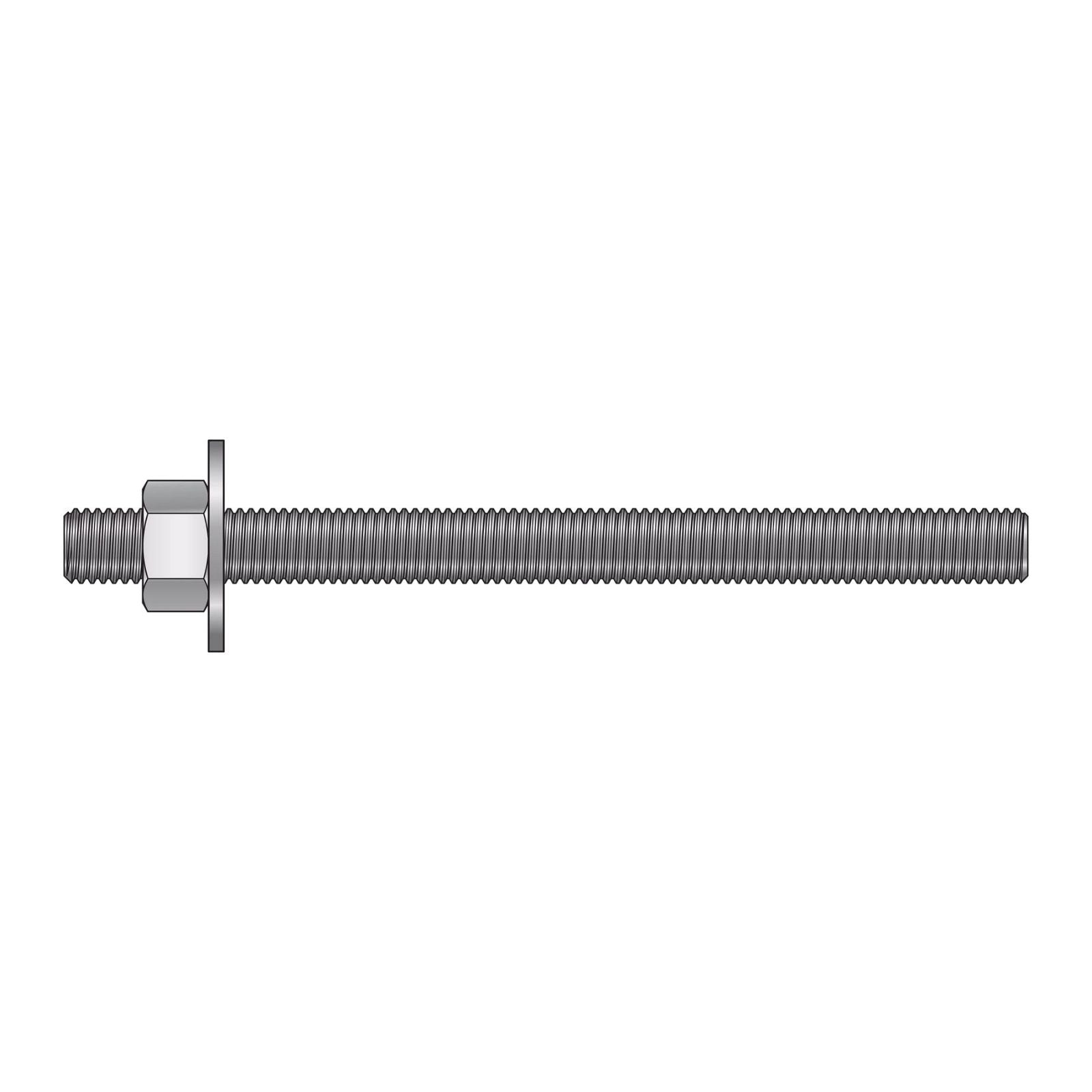Illustration of Simpson Strong-Tie 5/8" x 8" RFB Retrofit Foundation Anchor Bolt - 316 Stainless Steel