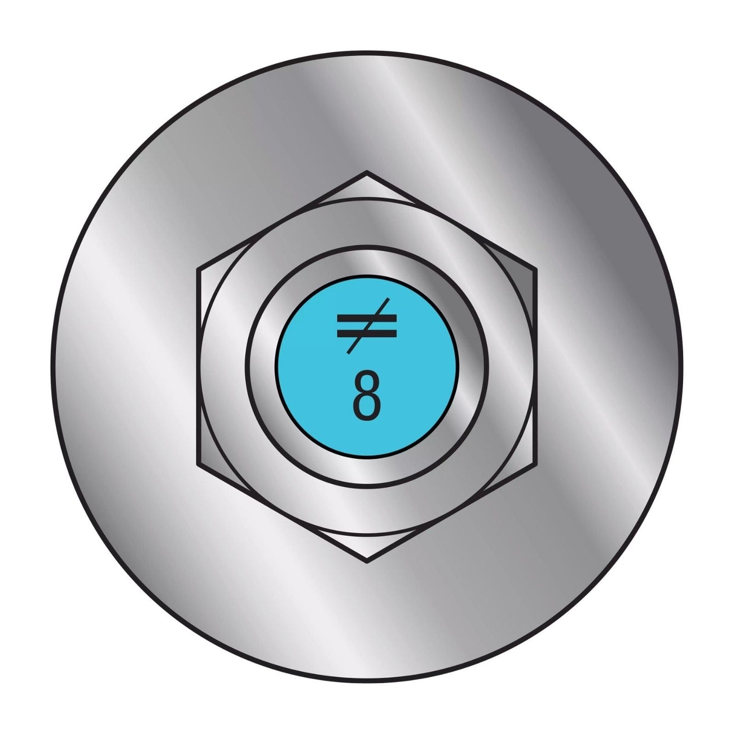 Illustration of Simpson Strong-Tie 5/8" x 8" RFB Retrofit Foundation Anchor Bolt - 316 Stainless Steel with blue painted head