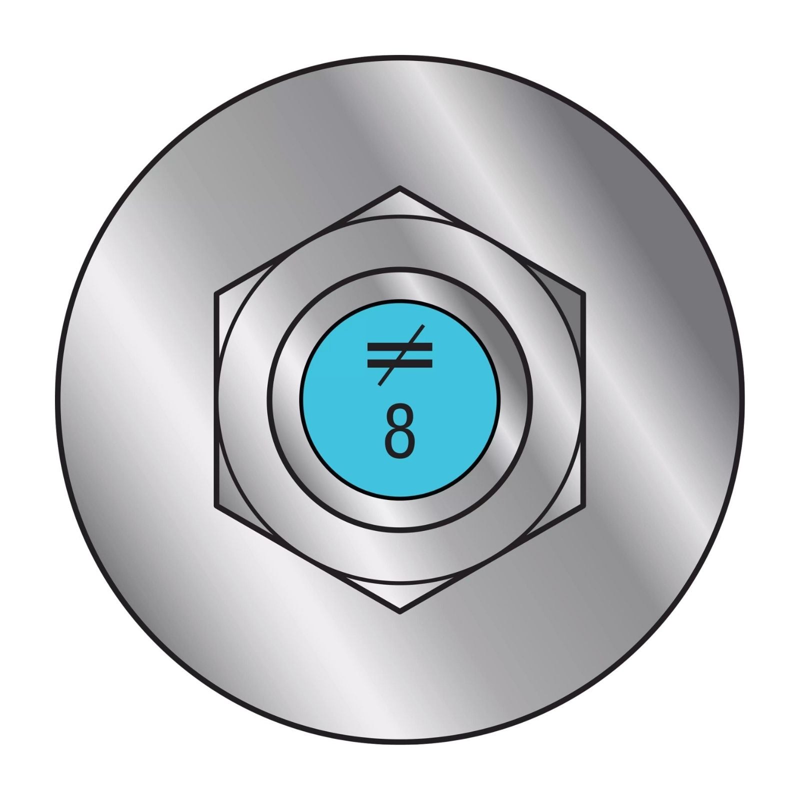 Illustration of Simpson Strong-Tie 5/8" x 8" RFB Retrofit Foundation Anchor Bolt - 316 Stainless Steel with blue painted head