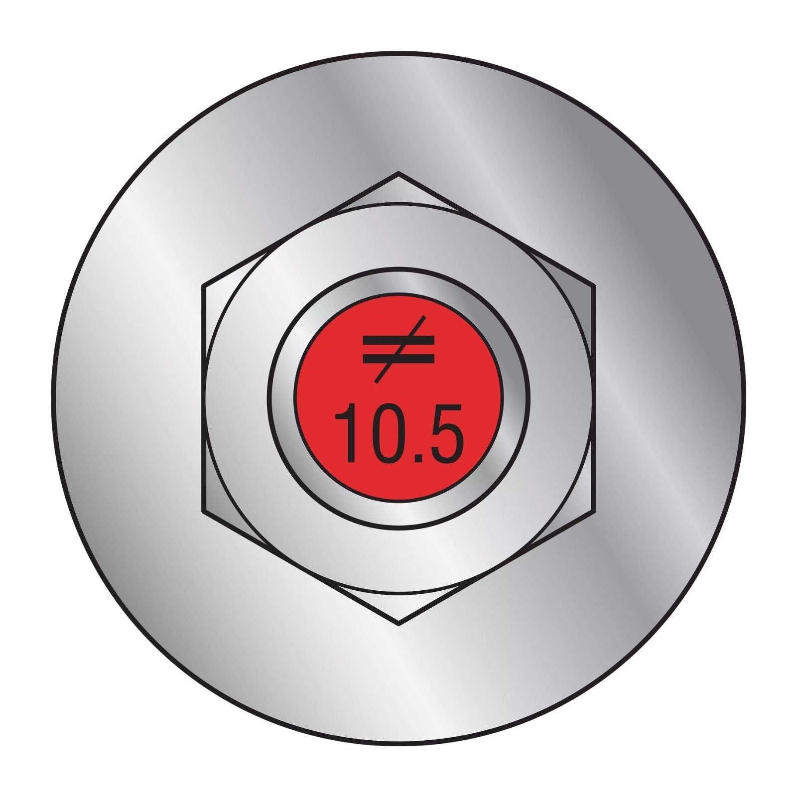 Illustration of Simpson Strong-Tie 3/4" x 10-1/2" RFB Grade 105 Retrofit Foundation Anchor Bolt - Zinc Plated with red painted head