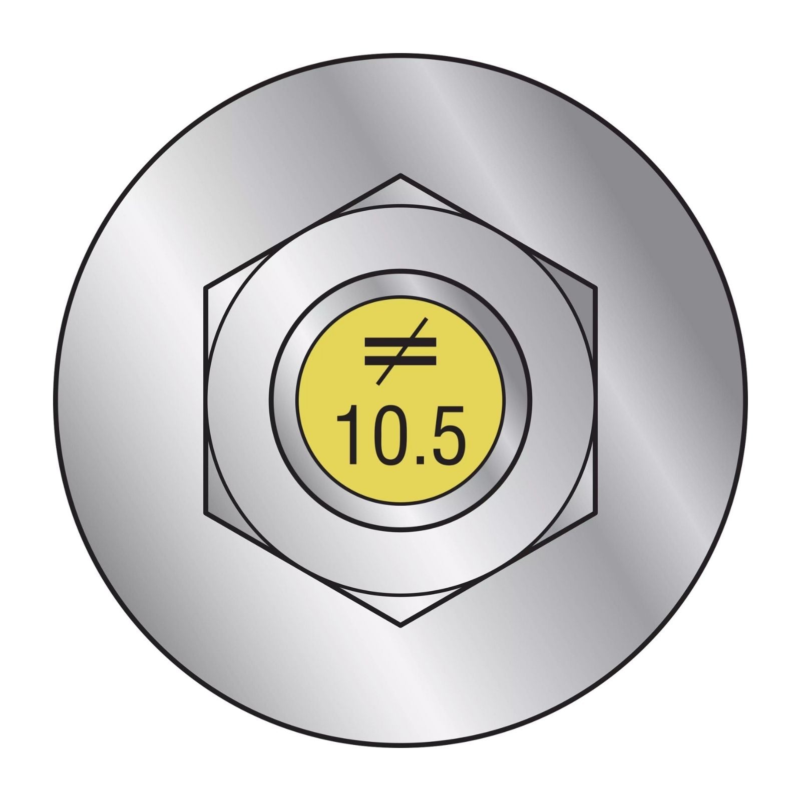 Illustration of Simpson Strong-Tie 3/4" x 10-1/2" RFB Grade 55 Retrofit Foundation Anchor Bolt - Zinc Plated with yellow painted head