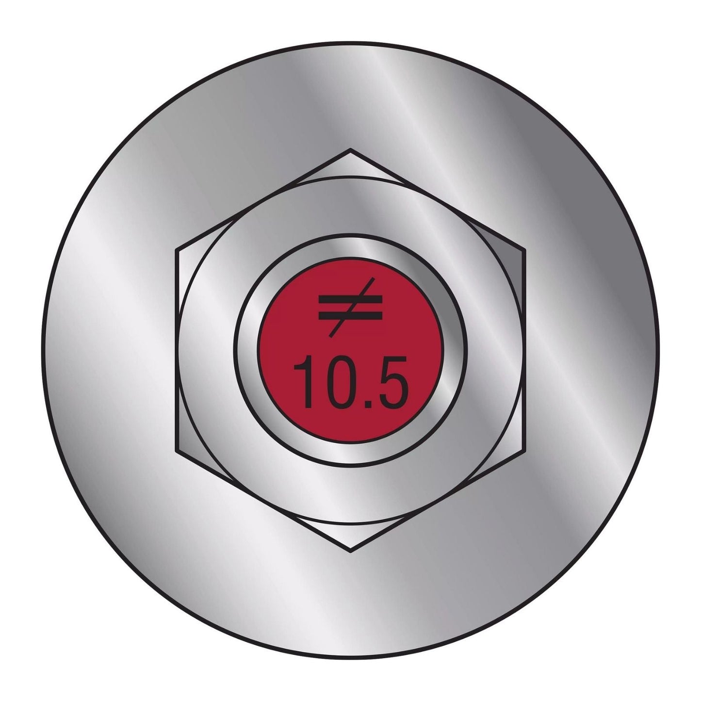 Illustration of Simpson Strong-Tie 3/4" x 10-1/2" RFB Retrofit Foundation Anchor Bolt - 304 Stainless Steel with red painted head